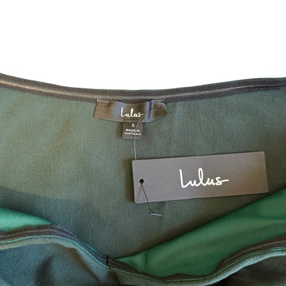 NEW Lulus How Much I Care Dark Green Off-the-Shoulder Midi Dress Sm #1577 - Picture 6 of 7